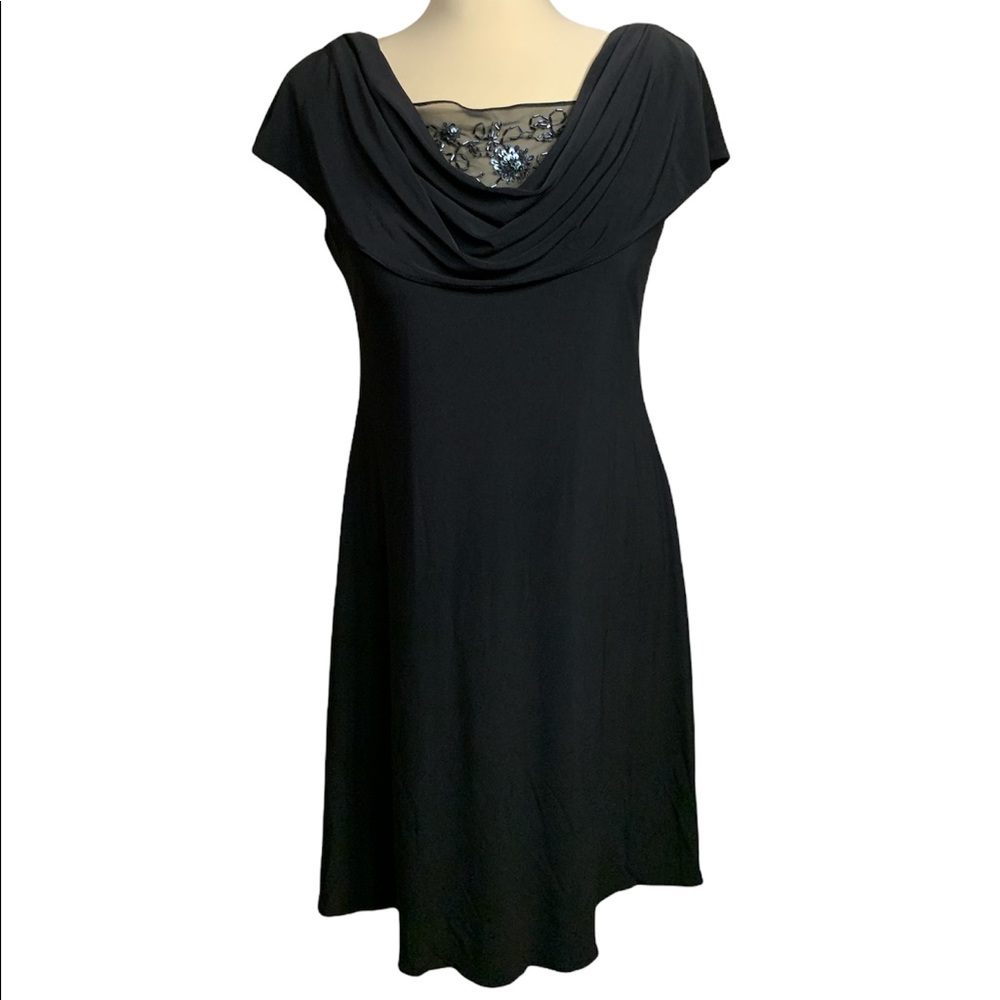Elegant Black Gown Dress size 12 Patra NWT